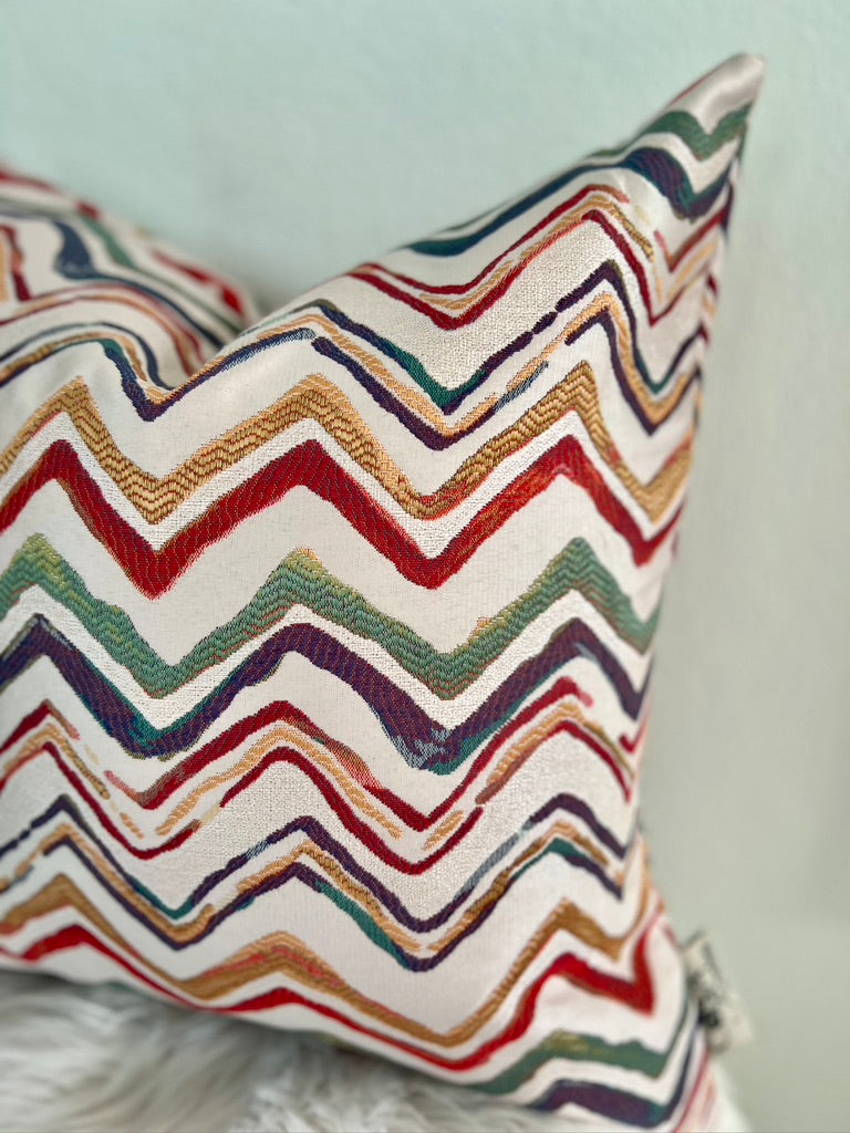 Colorful Zigzags Pillow Cover