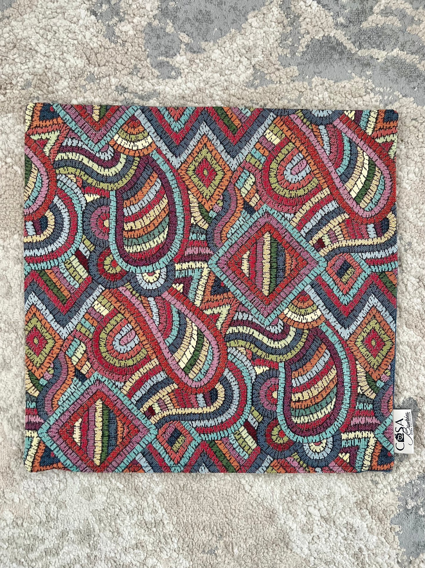 Paisley Mosaic Pillow Cover