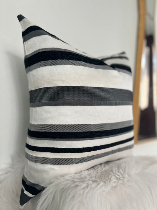 B&W Stripes Pillow Cover 20"x20"