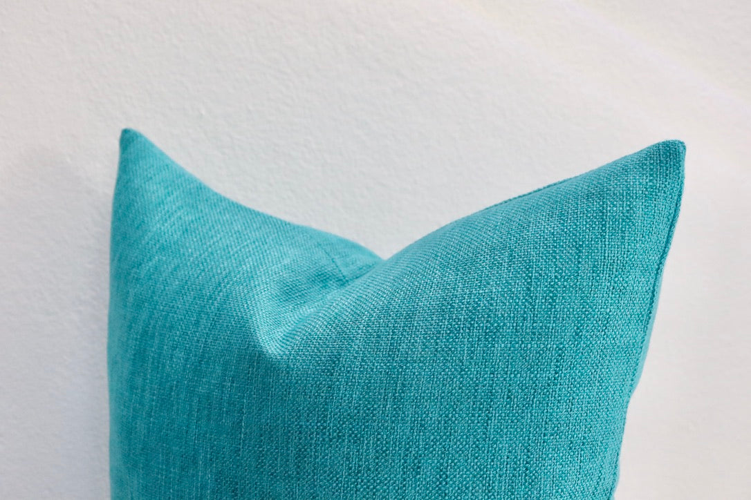 Turquoise Solid Pillow Cover 18"x18"
