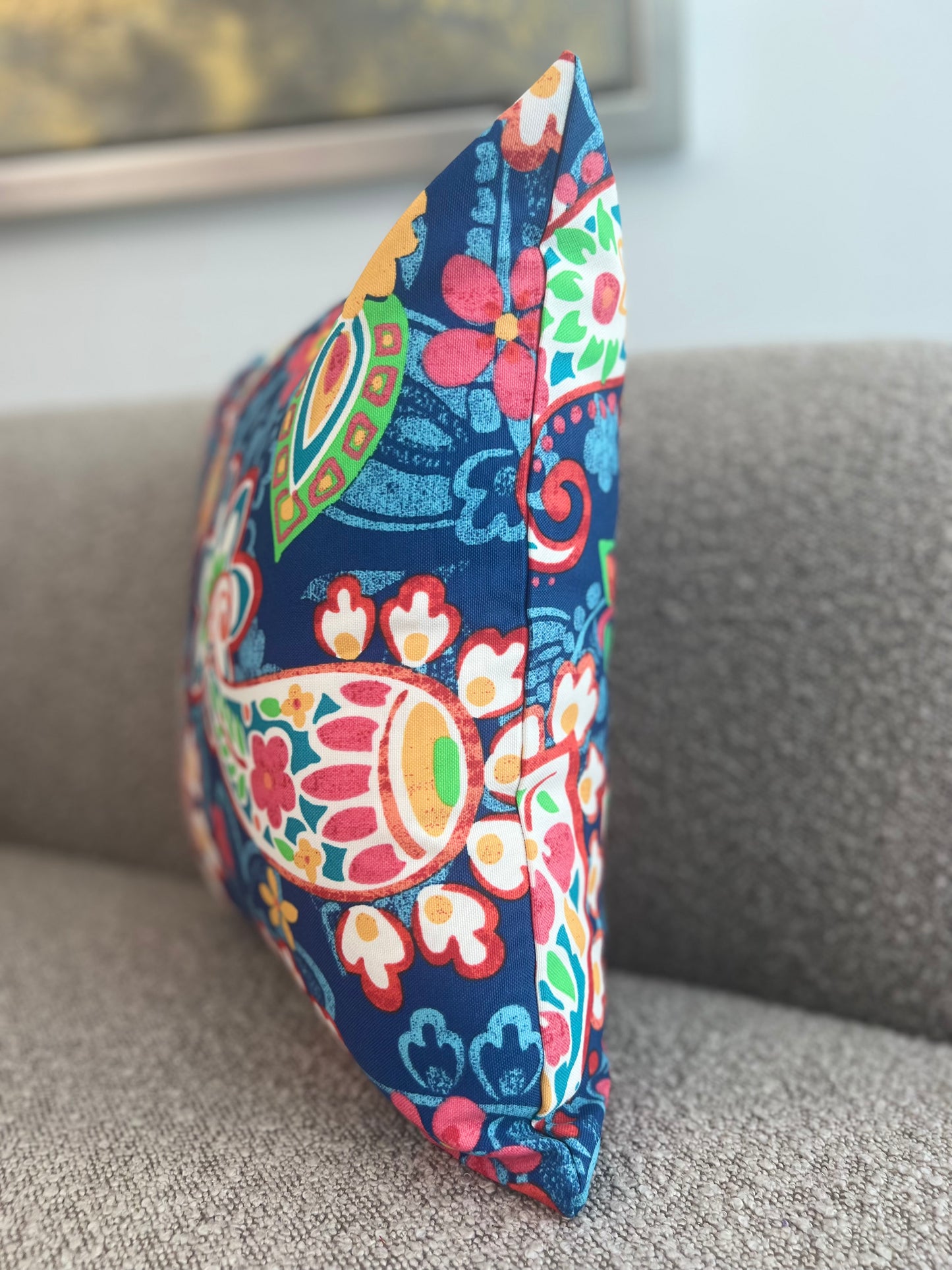 Colorful Paisley Pillow Cover - Outdoor Collection