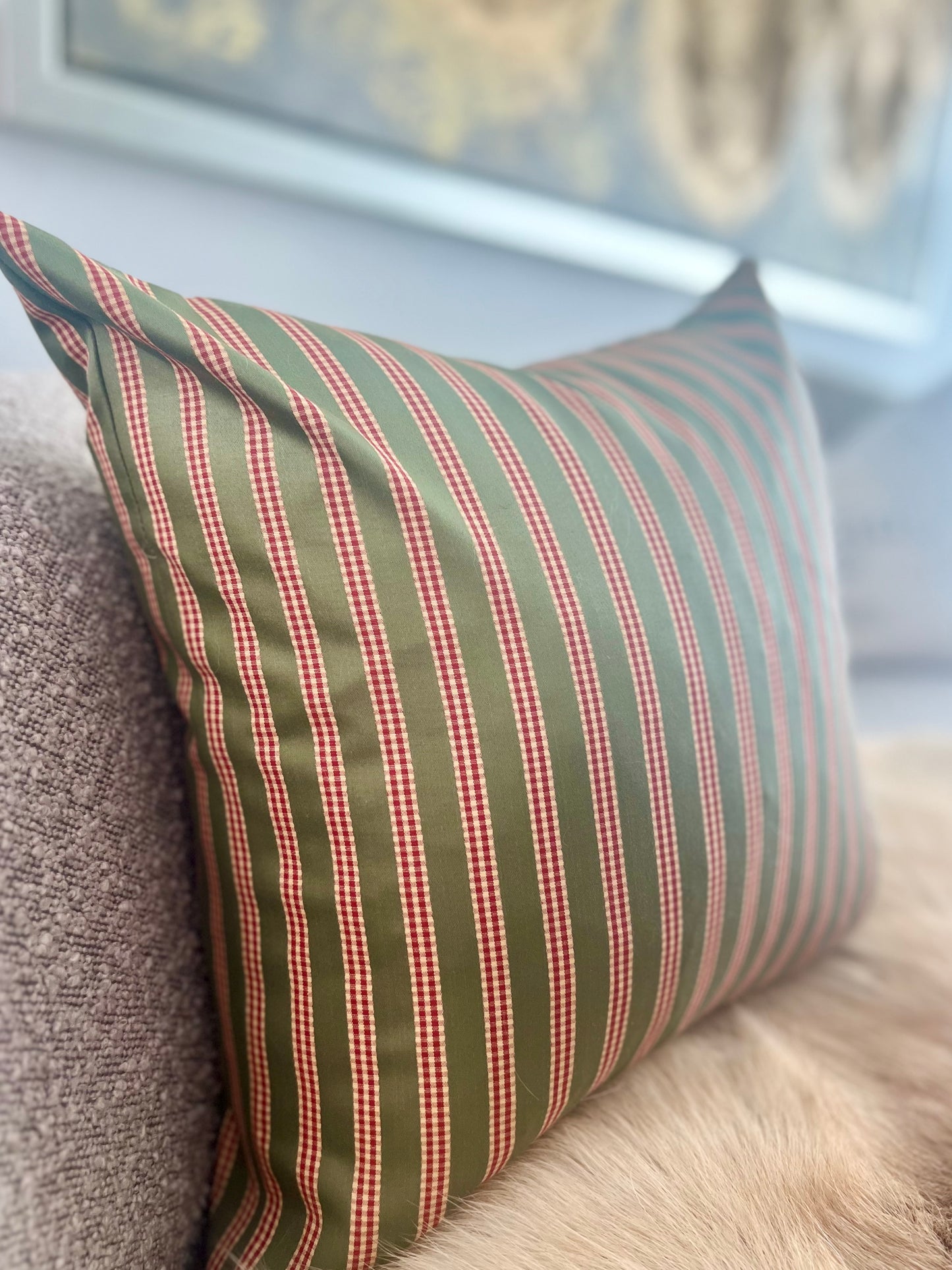Gingham Stripes Pillow Cover 18’’x18’’