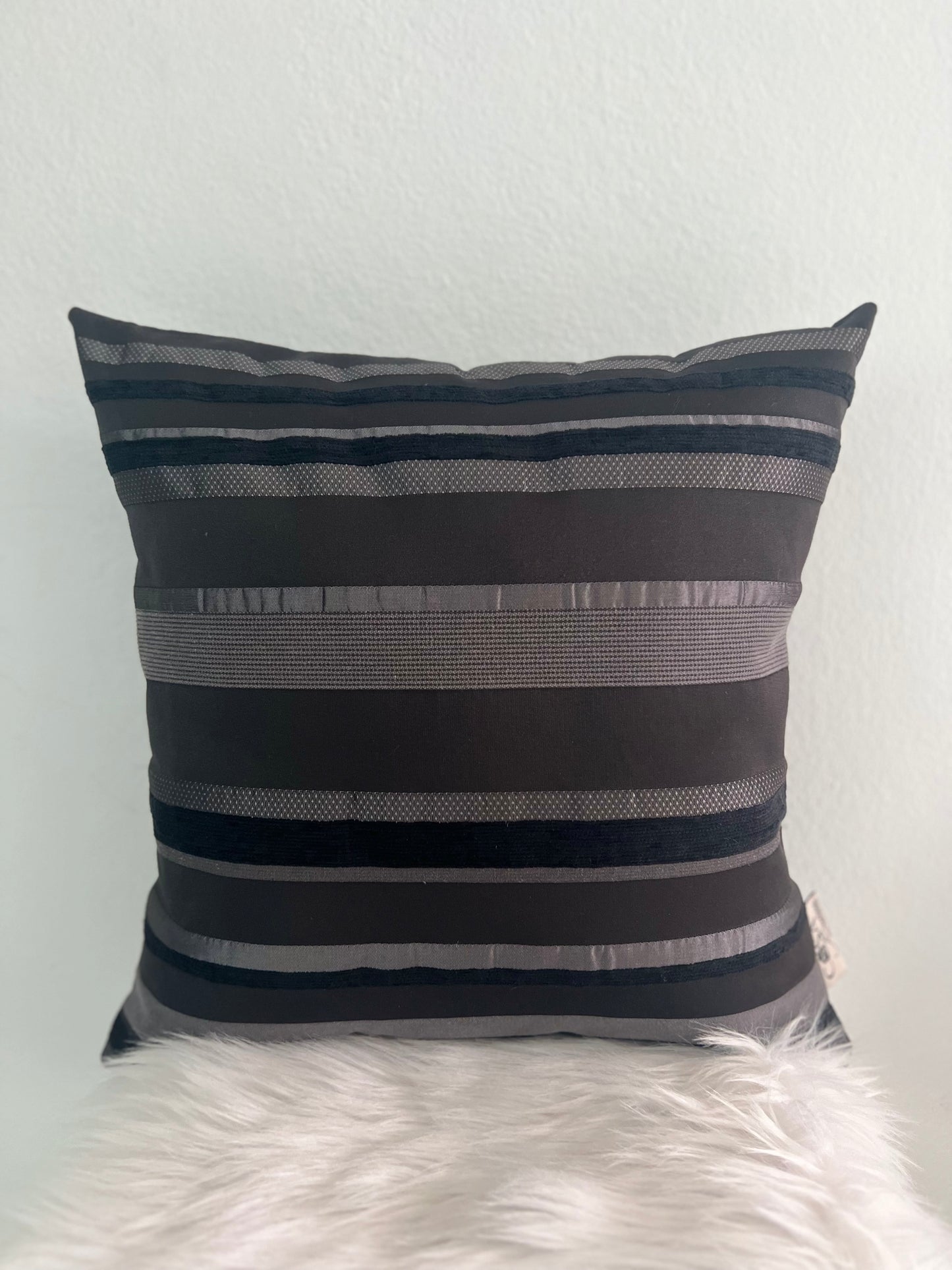 Black Stripes Pillow Cover 18’’x18’’