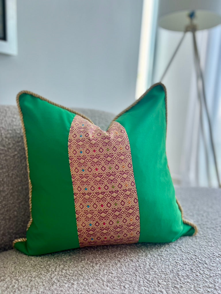 Green Thai Pillow Cover