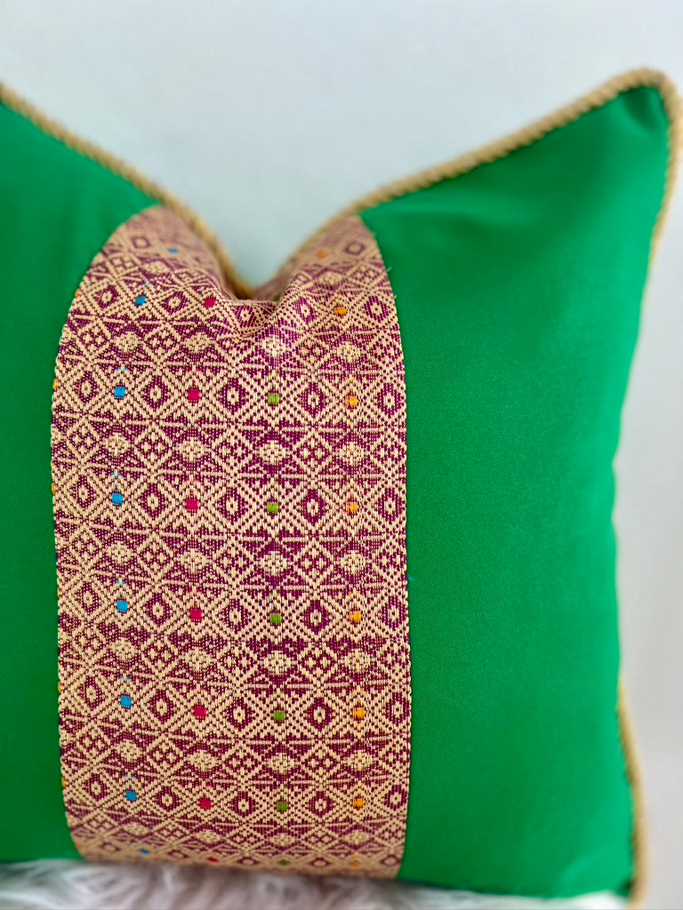 Green Thai Pillow Cover