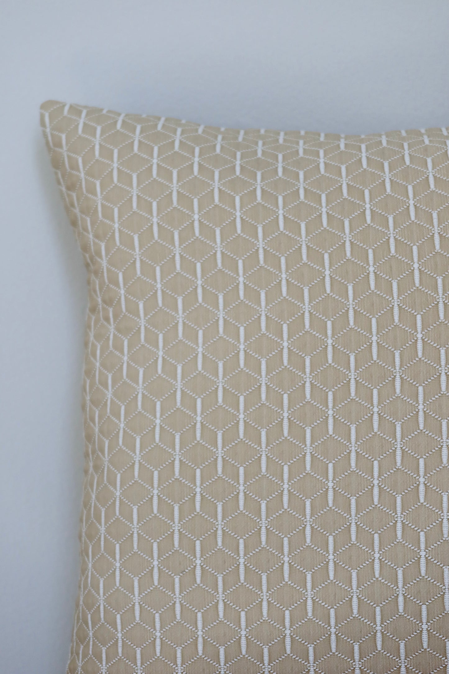 Ivory Geommetrical Pillow Cover 20"x20"