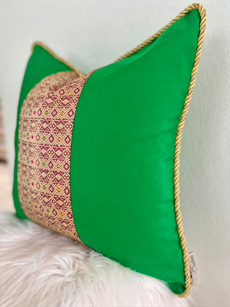 Green Thai Pillow Cover