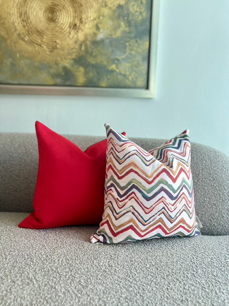 Colorful Zigzags Pillow Cover
