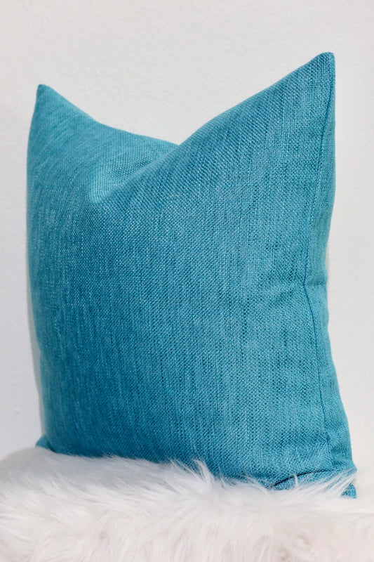 Turquoise Solid Pillow Cover 18"x18"