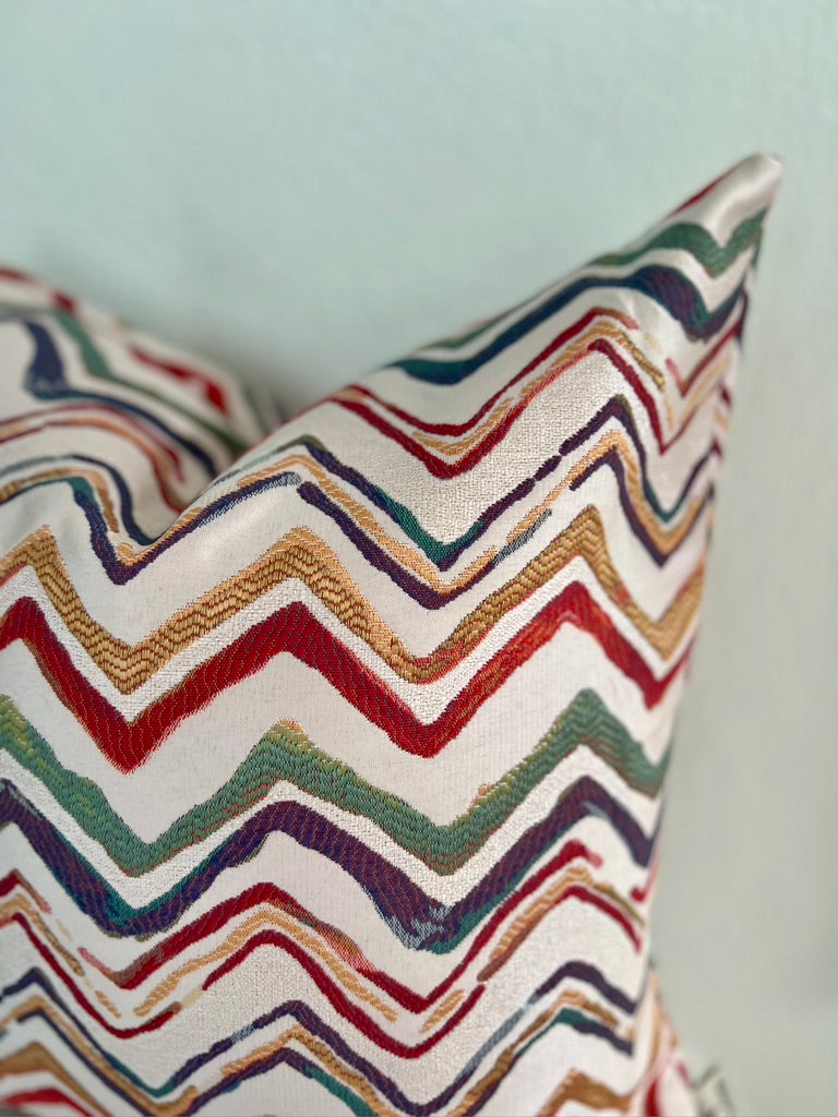Colorful Zigzags Pillow Cover