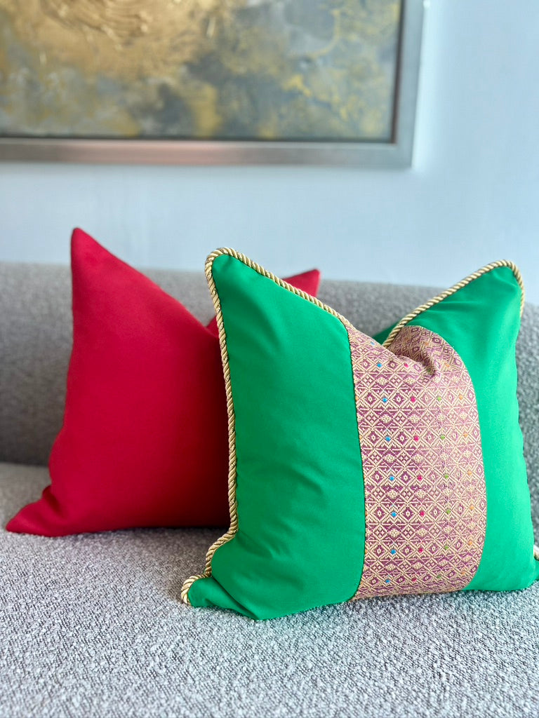 Green Thai Pillow Cover