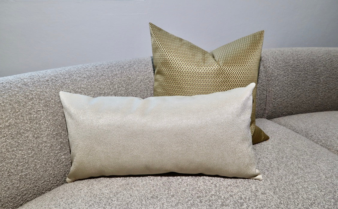 Lumbar Ivory Glow Pillow Cover 13"x26"
