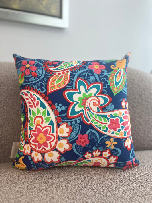 Colorful Paisley Pillow Cover - Outdoor Collection
