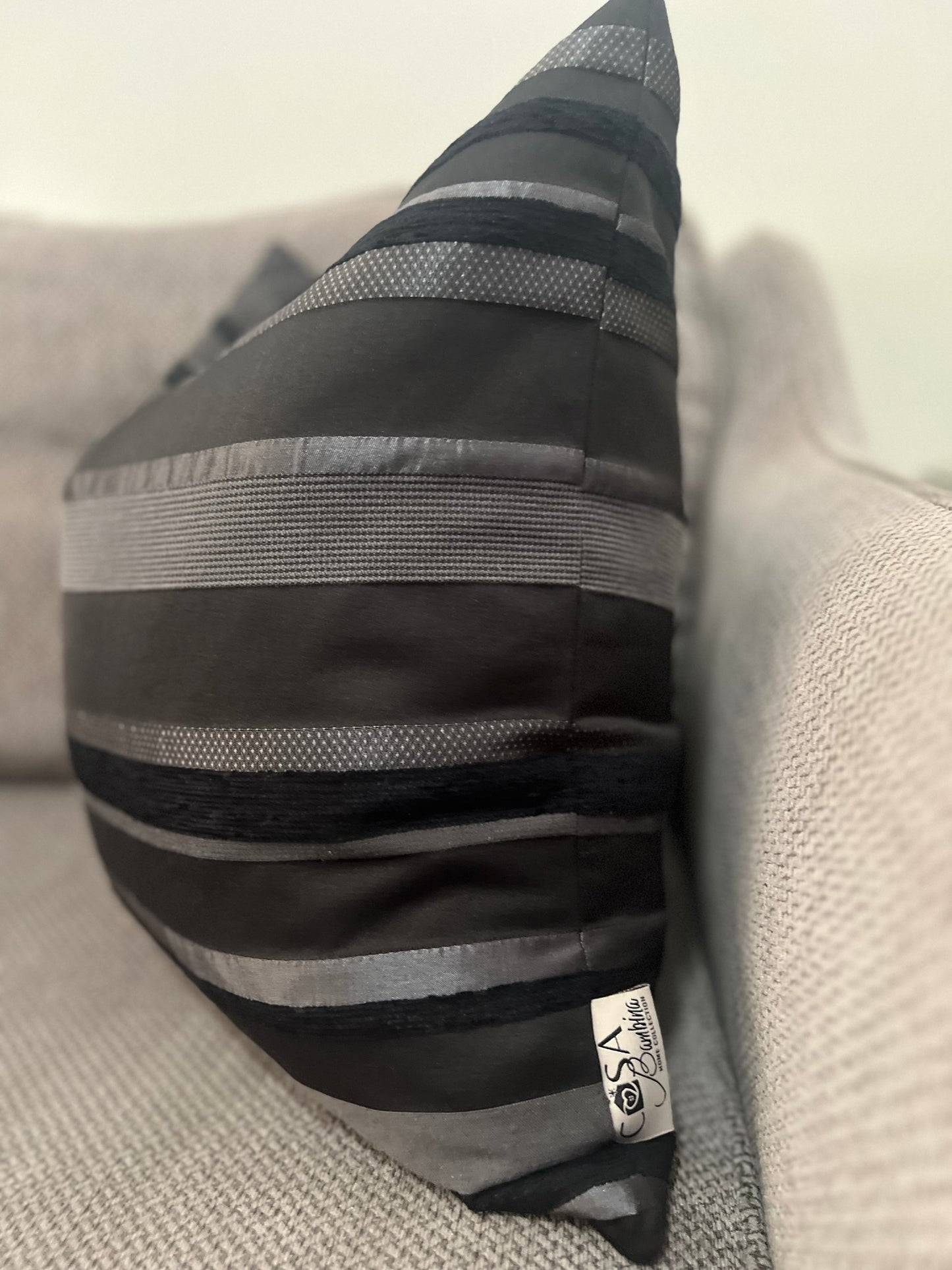 Black Stripes Pillow Cover 18’’x18’’