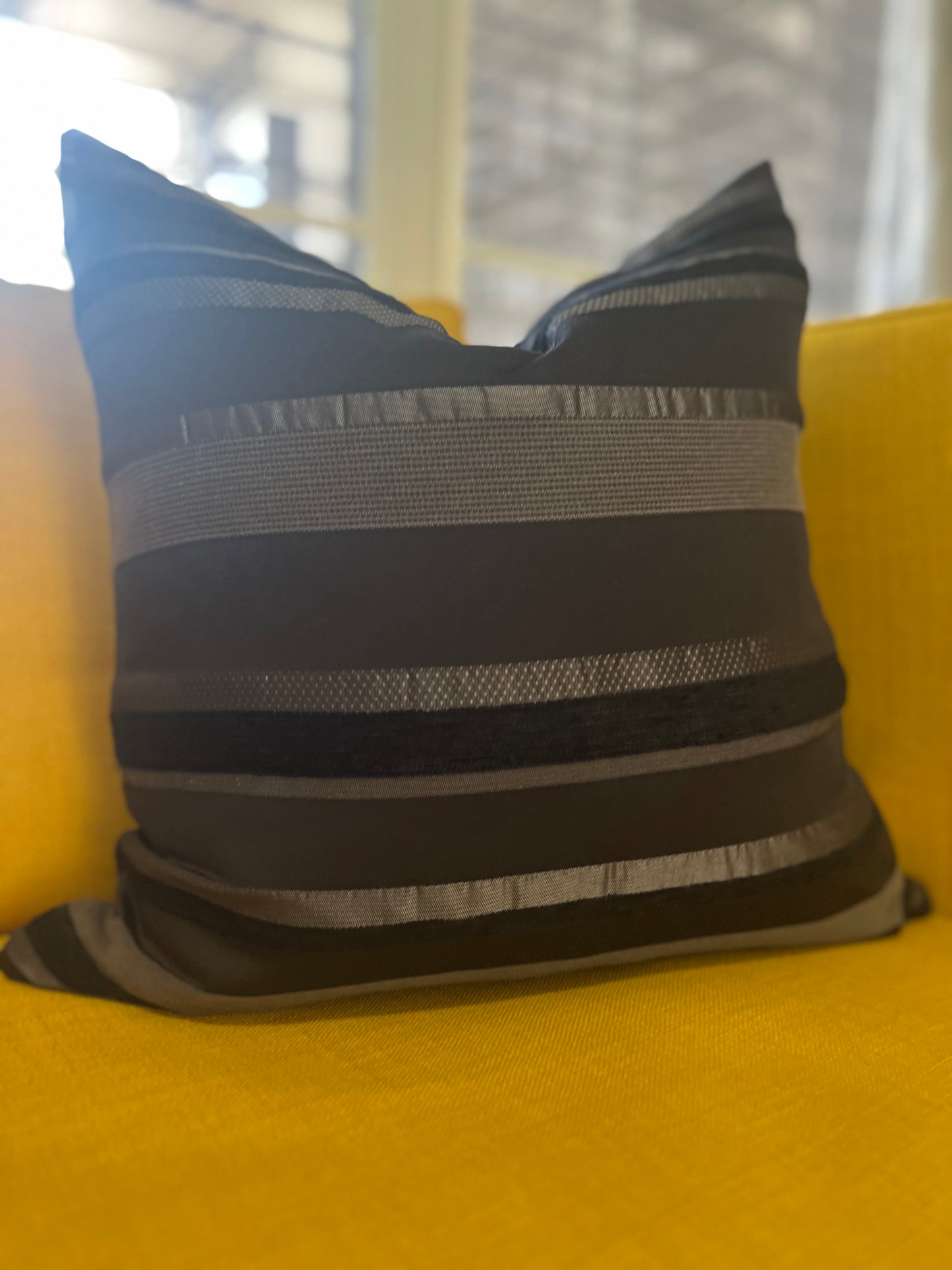 Black Stripes Pillow Cover 18’’x18’’