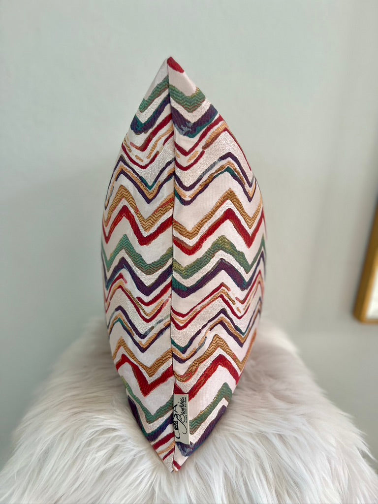 Colorful Zigzags Pillow Cover