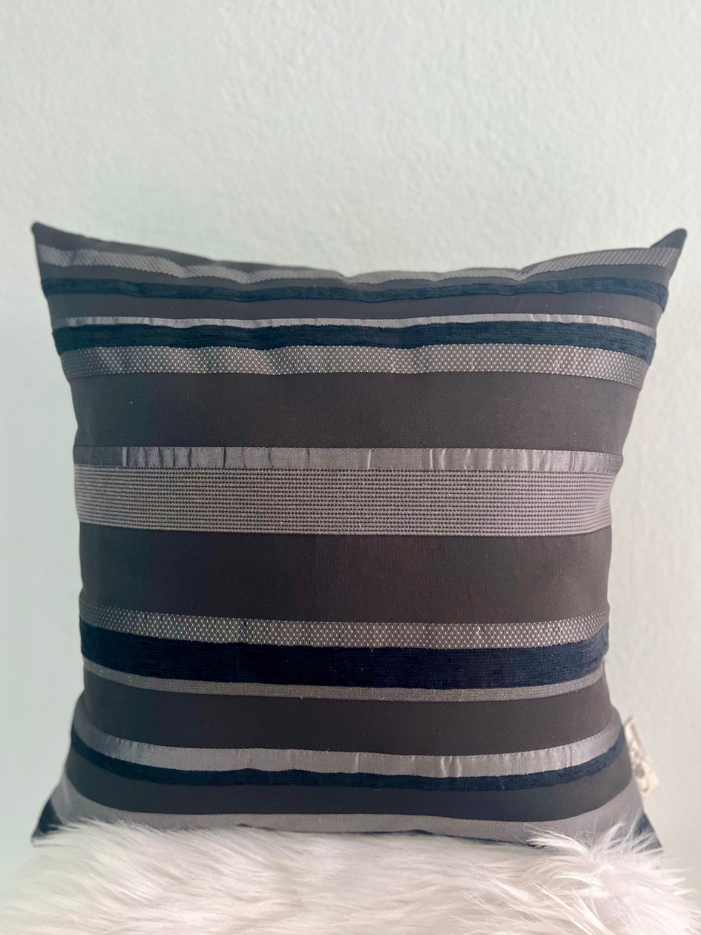 Black Stripes Pillow Cover 18’’x18’’