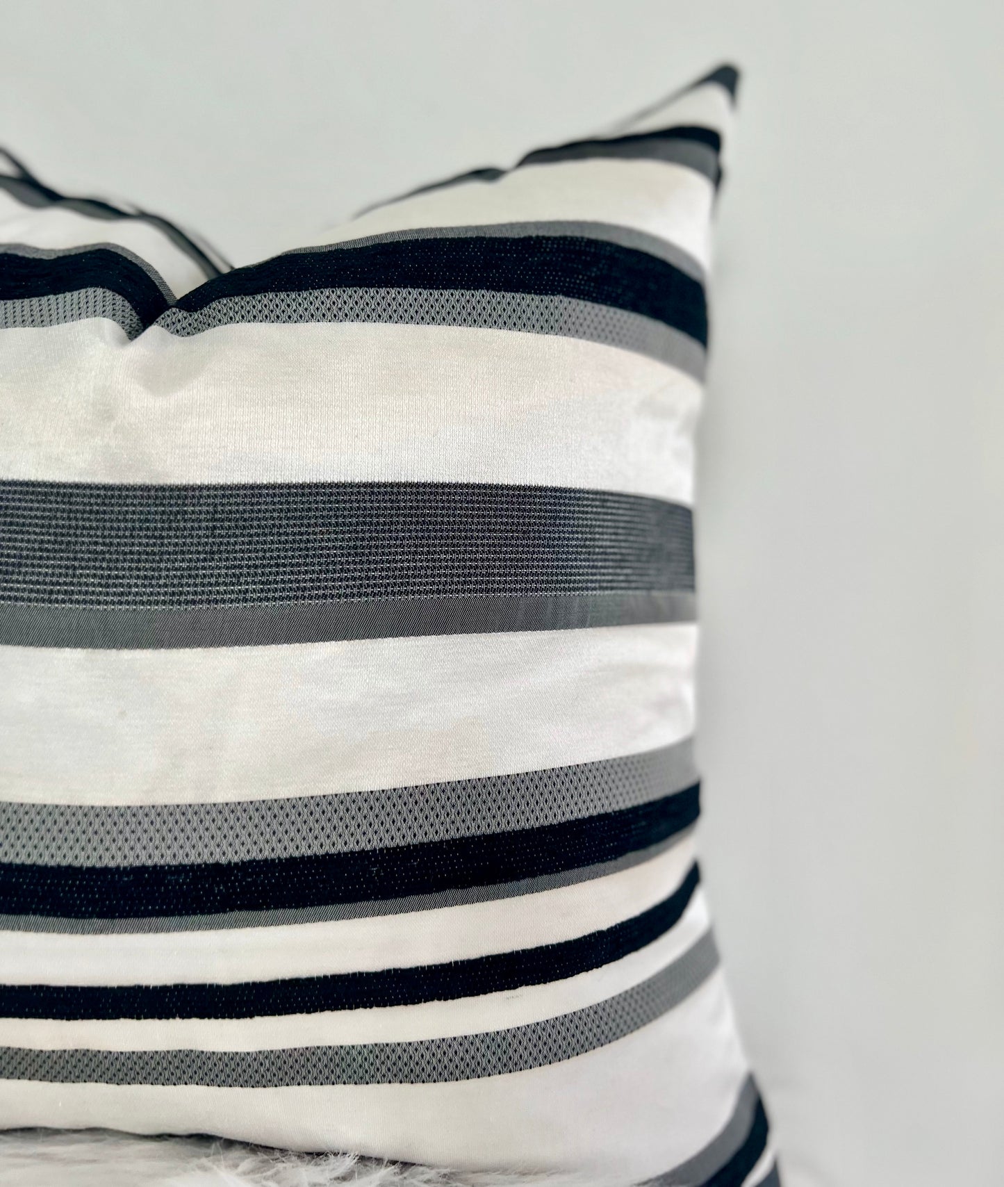 B&W Stripes Pillow Cover 20"x20"