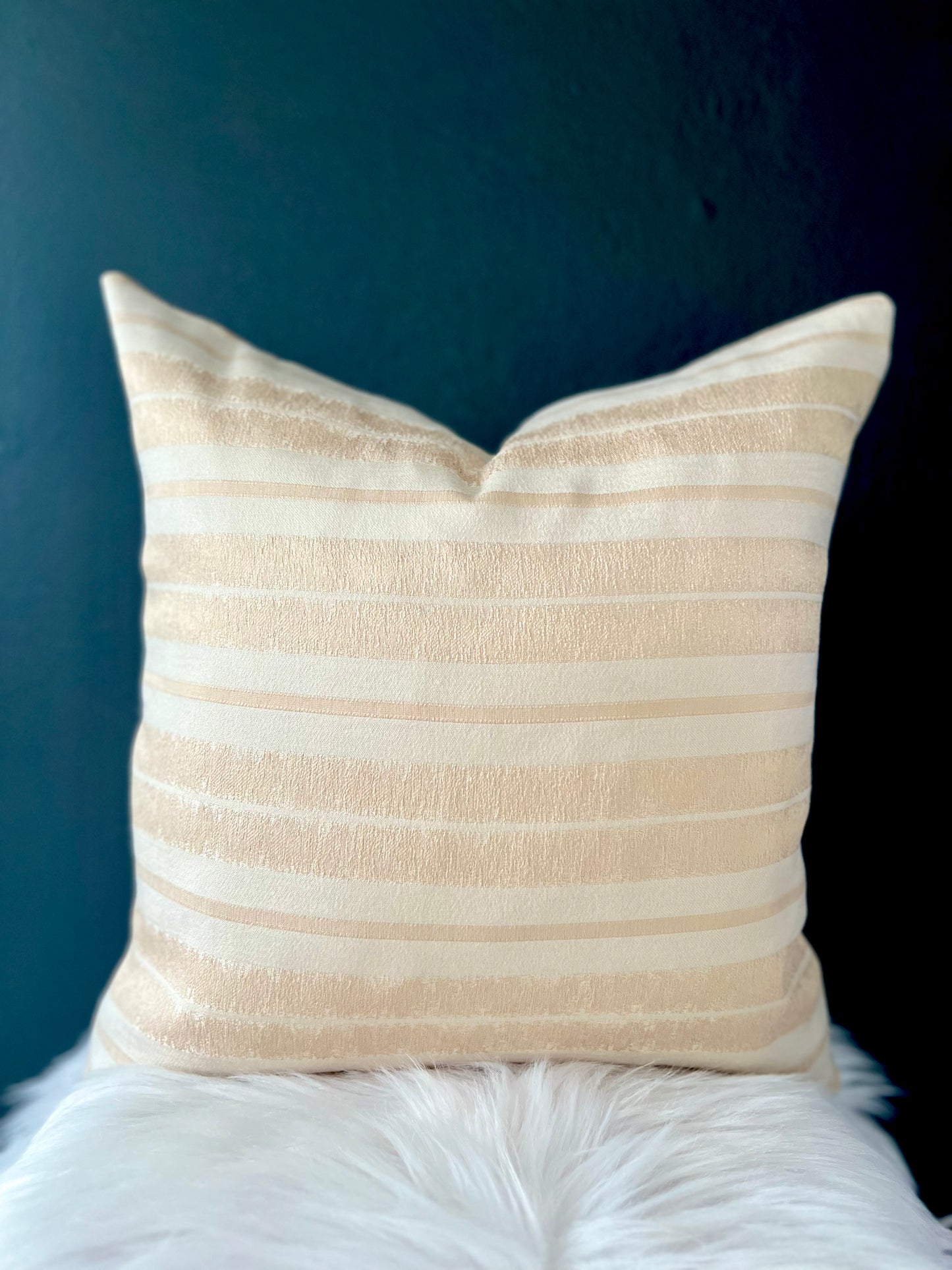 Golden Ivory Luxe Pillow Cover