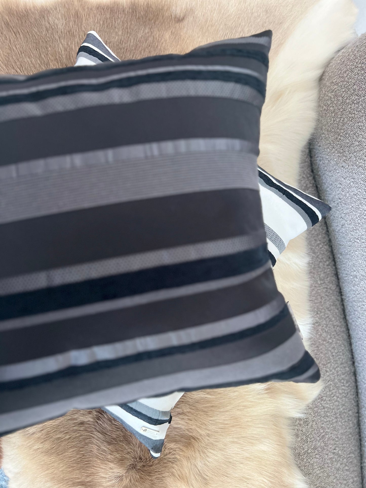 Black Stripes Pillow Cover 18’’x18’’