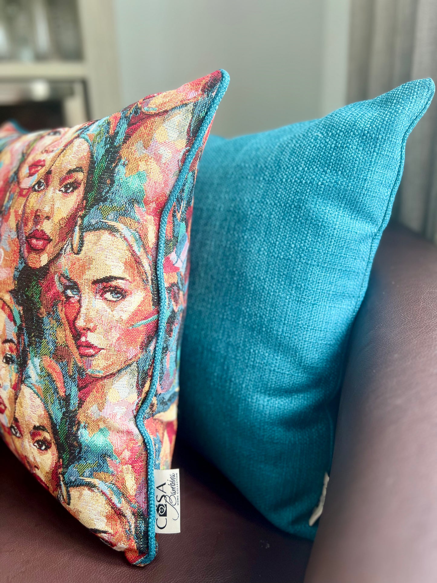 Aqua Pillow Cover