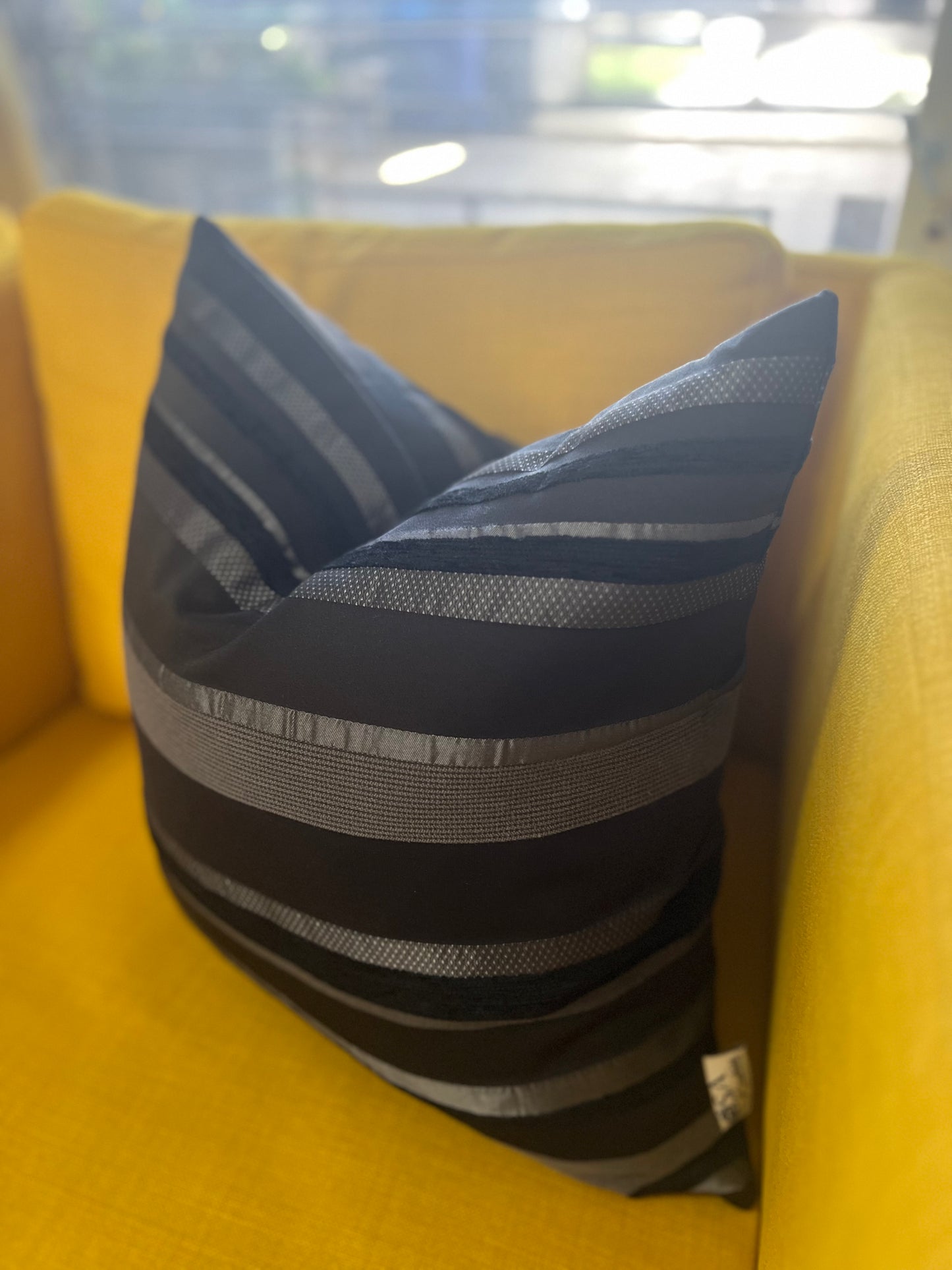 Black Stripes Pillow Cover 18’’x18’’