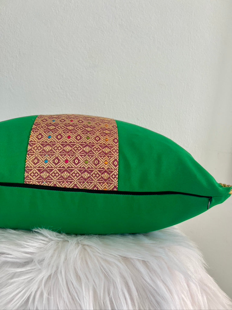 Green Thai Pillow Cover