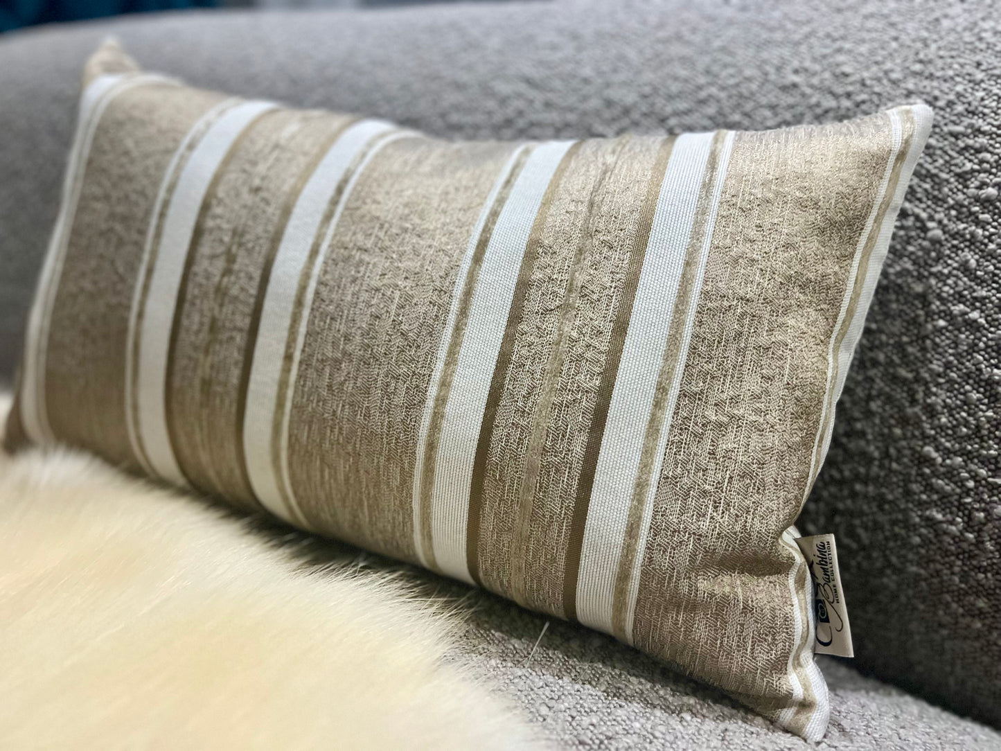 Taupe Toned Pillow Cover