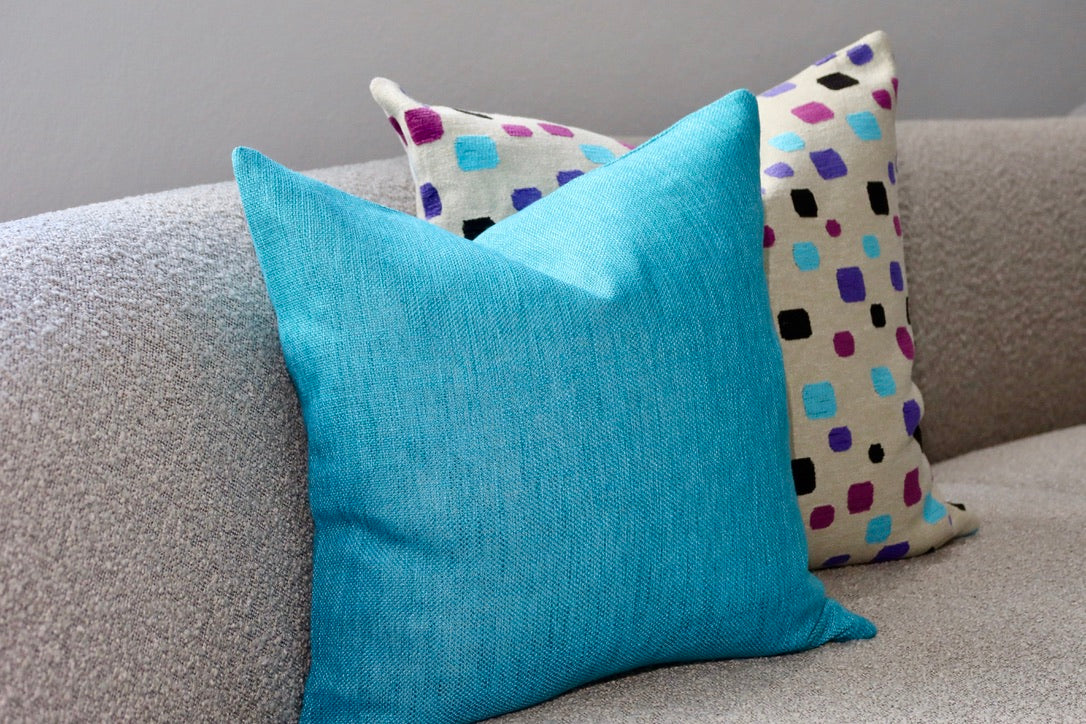 Turquoise Solid Pillow Cover 18"x18"