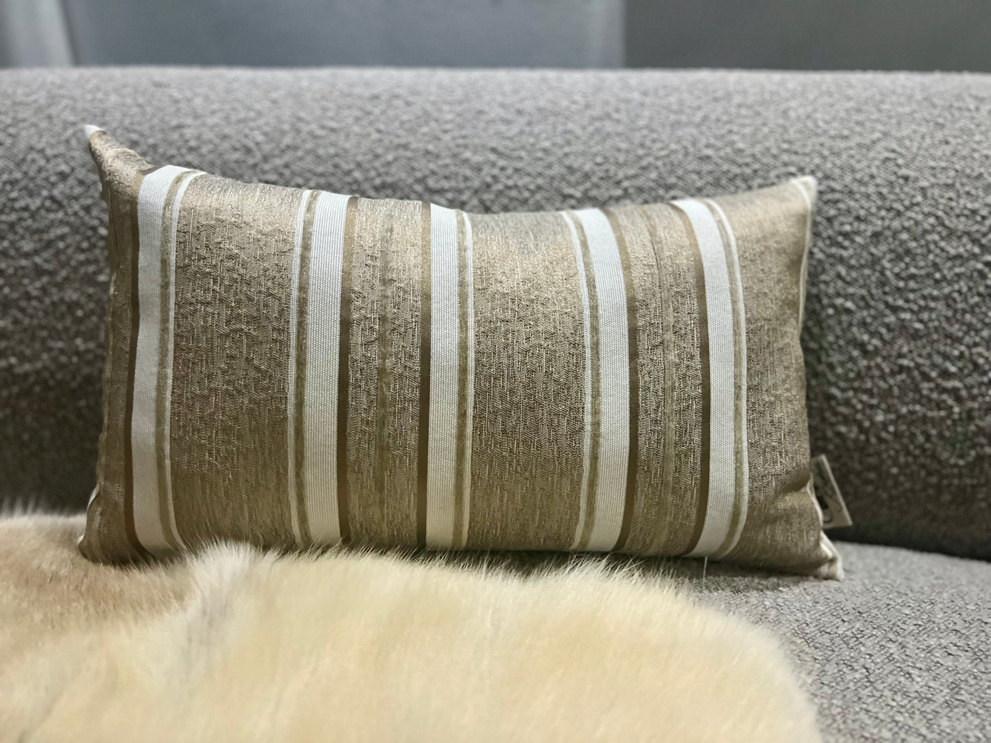 Taupe Toned Pillow Cover