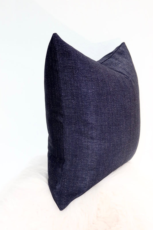 Navy Glitz Pillow Cover