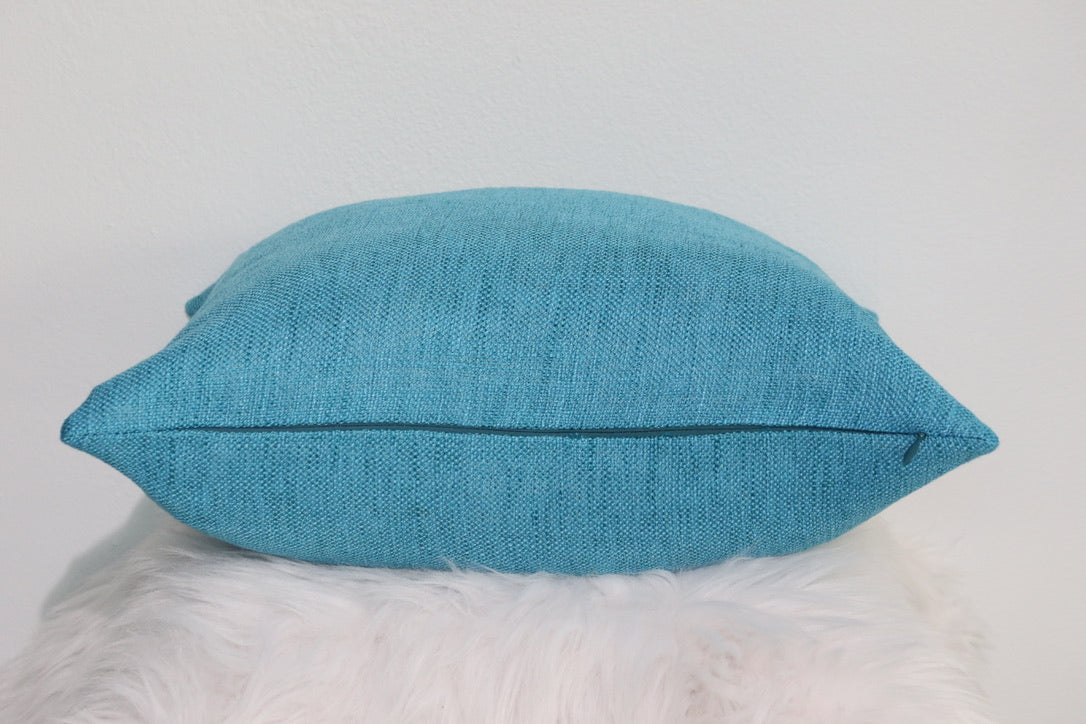 Turquoise Solid Pillow Cover 18"x18"