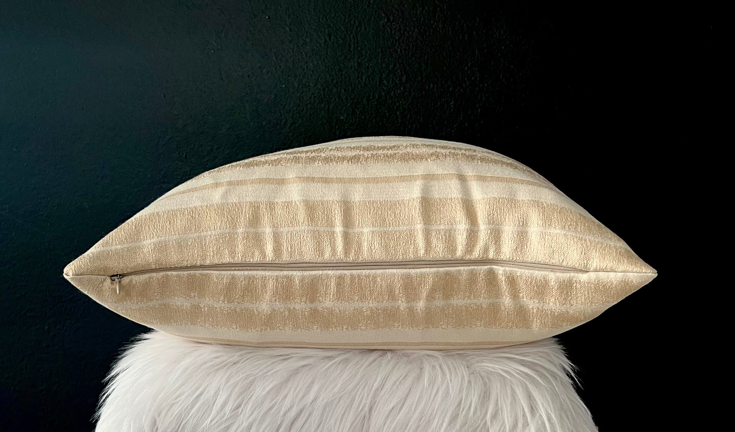 Golden Ivory Luxe Pillow Cover