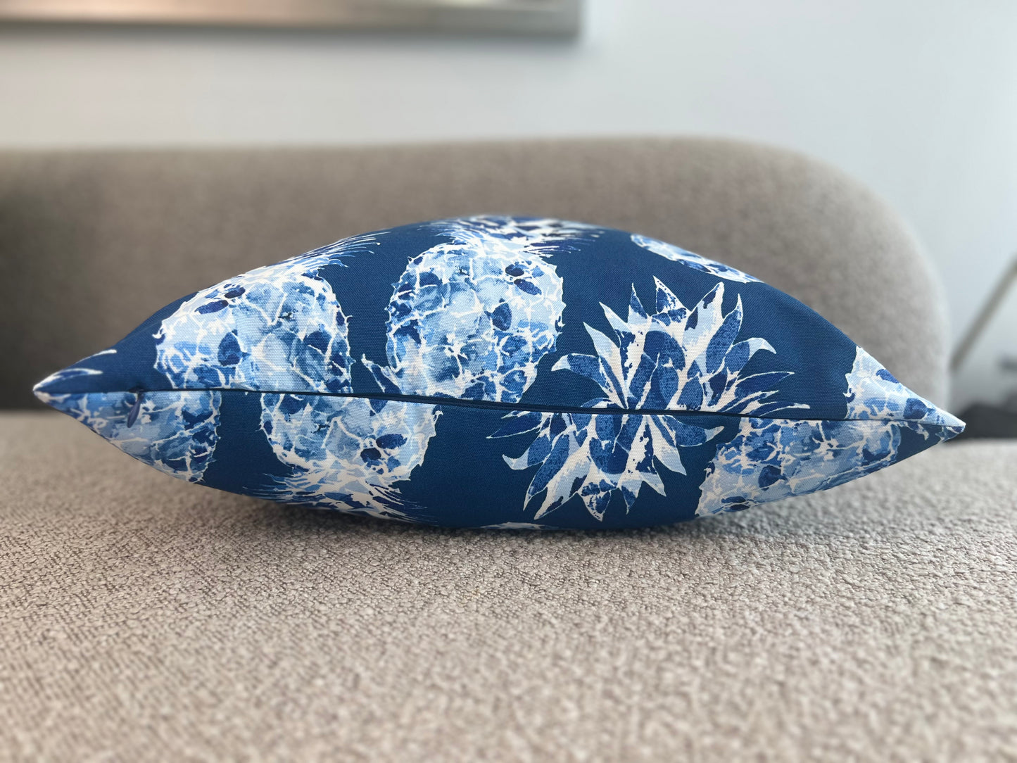 Pineapple Blues Pillow Cover - Outdoor Collection