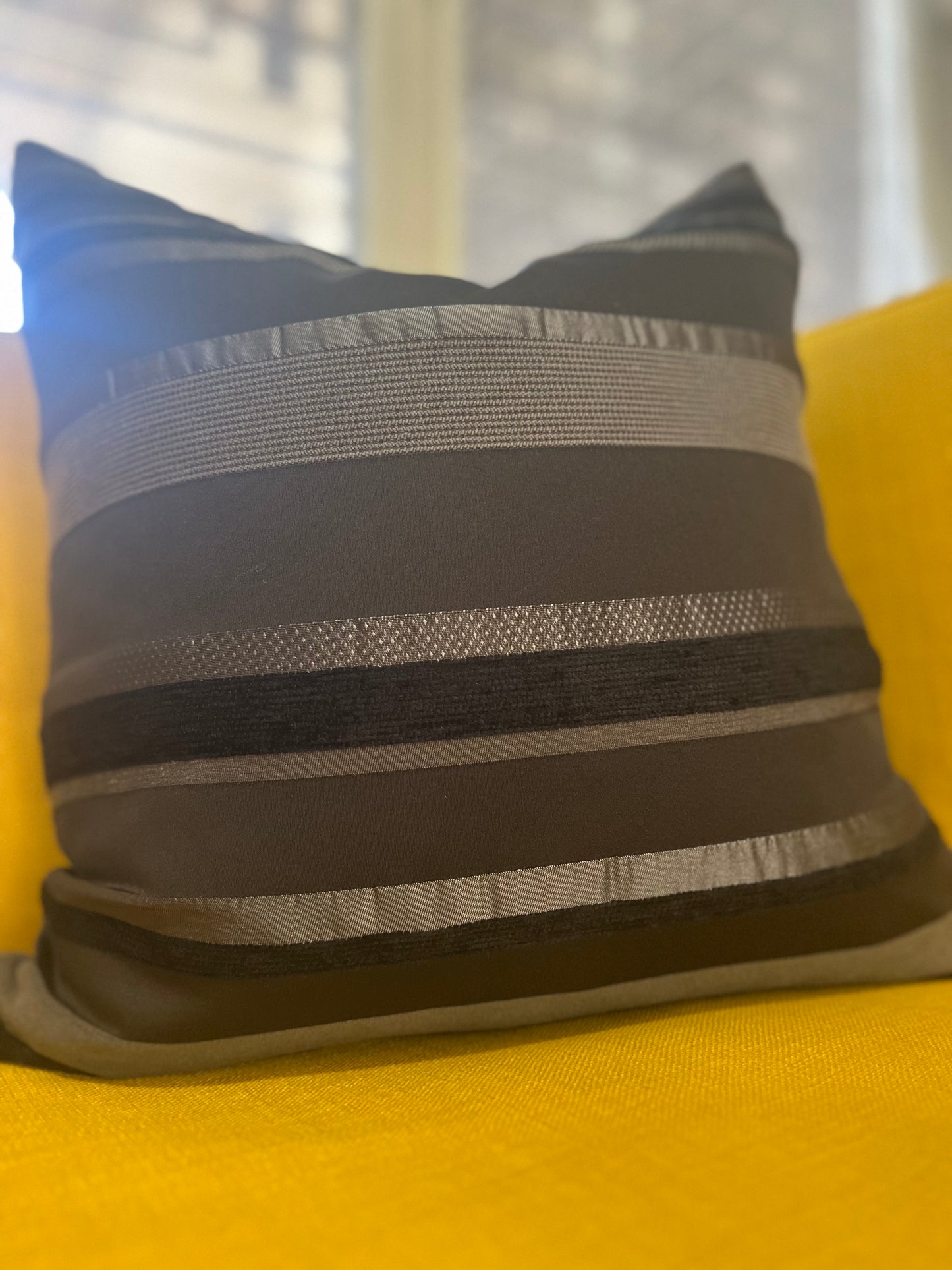 Black Stripes Pillow Cover 18’’x18’’