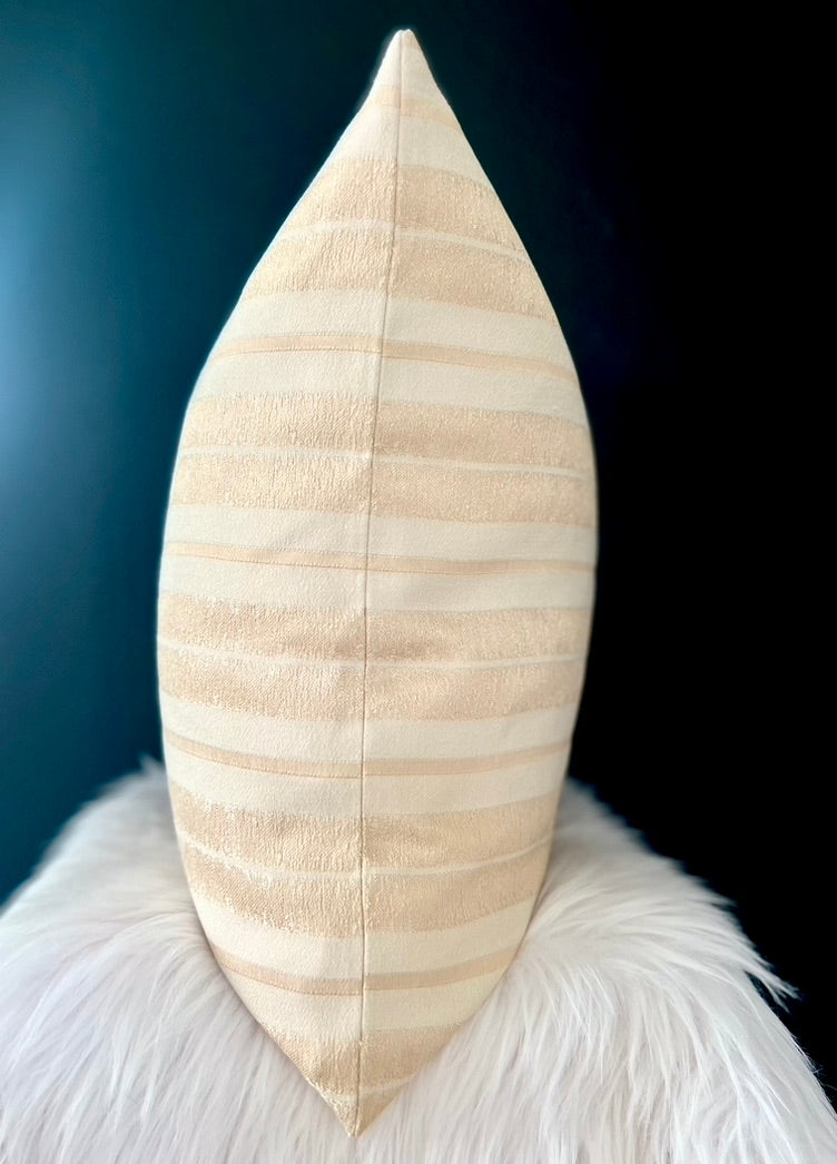 Golden Ivory Luxe Pillow Cover
