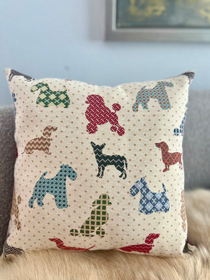 Funda de almohada para amantes de los perros, 18 x 18 pulgadas