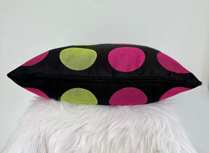 Funda de almohada con estampado de polka pop