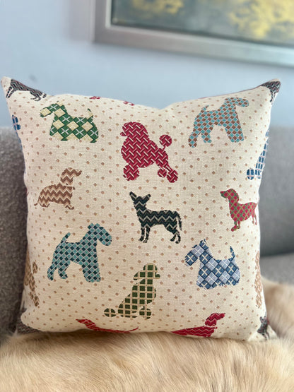 Funda de almohada para amantes de los perros, 18 x 18 pulgadas