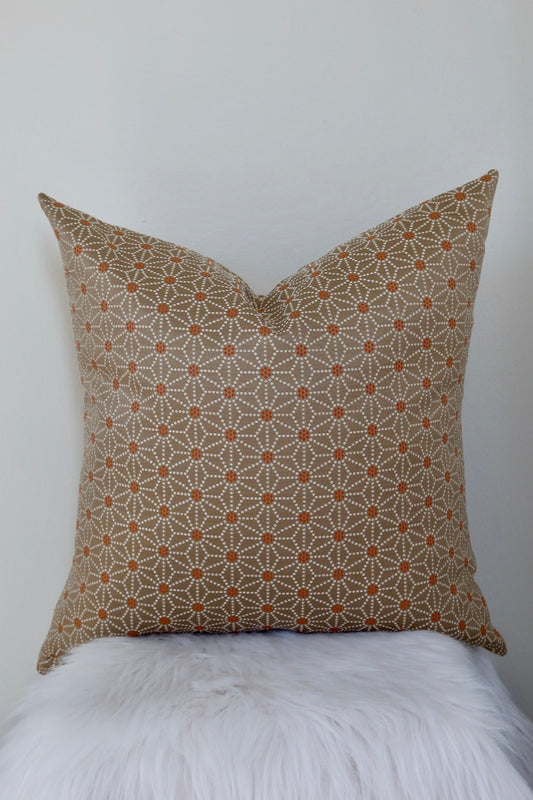 Orange Flower Galaxy Pillow Cover 20"x20"