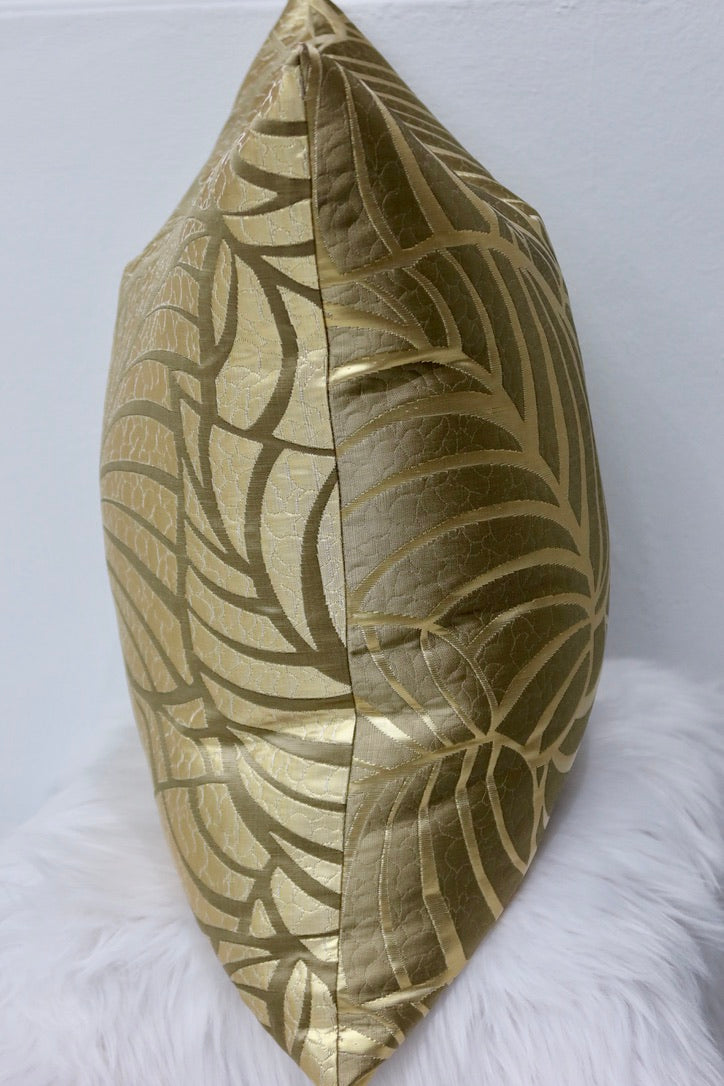 Silver/Gold Leaves Pillow Cover