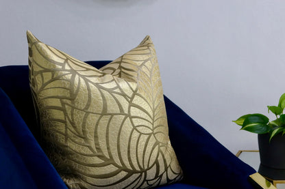 Silver/Gold Leaves Pillow Cover