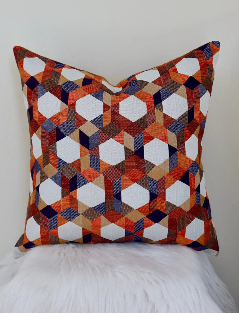 Geometrical Pattern Pillow Cover 20"x20"